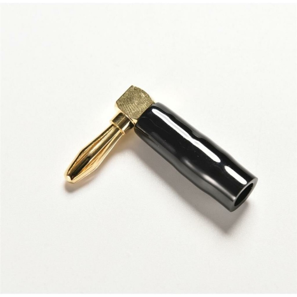 Vergulde banaanstekker met 90&deg; Hoek